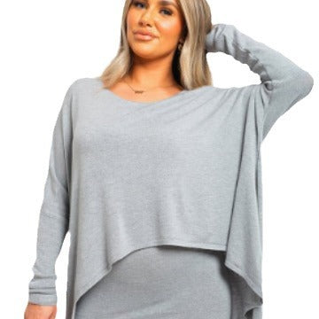 Damer Oversized Sommerkjole med asymmetrisk snit og langærmet Stilla