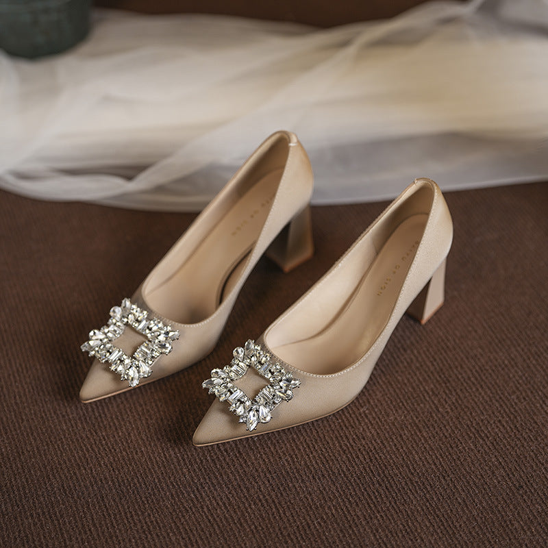 Dame Elegante Blokhæls Pumps Stilla