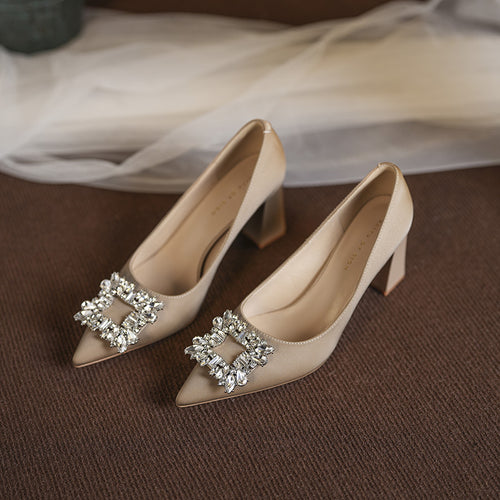 Dame Elegante Blokhæls Pumps Stilla