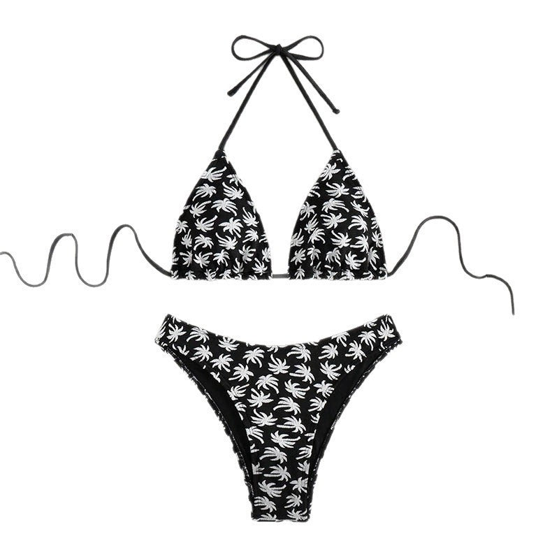 Dame Triangel-Bikini med floral Palma-design Skovae