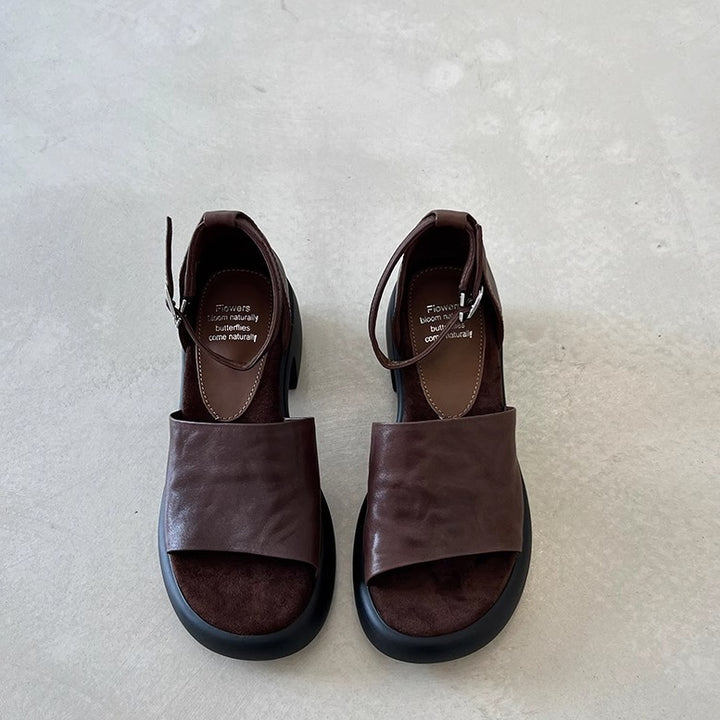 Femme Stilfulde Åben-View Blokhæl Sandaler Stilla