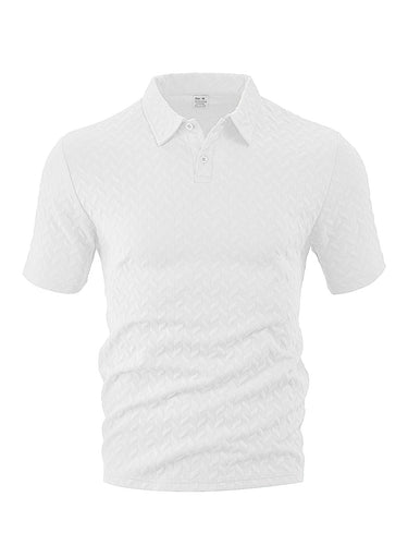 Herrer Poloshirt med struktureret overflade og moderne snit Stilla
