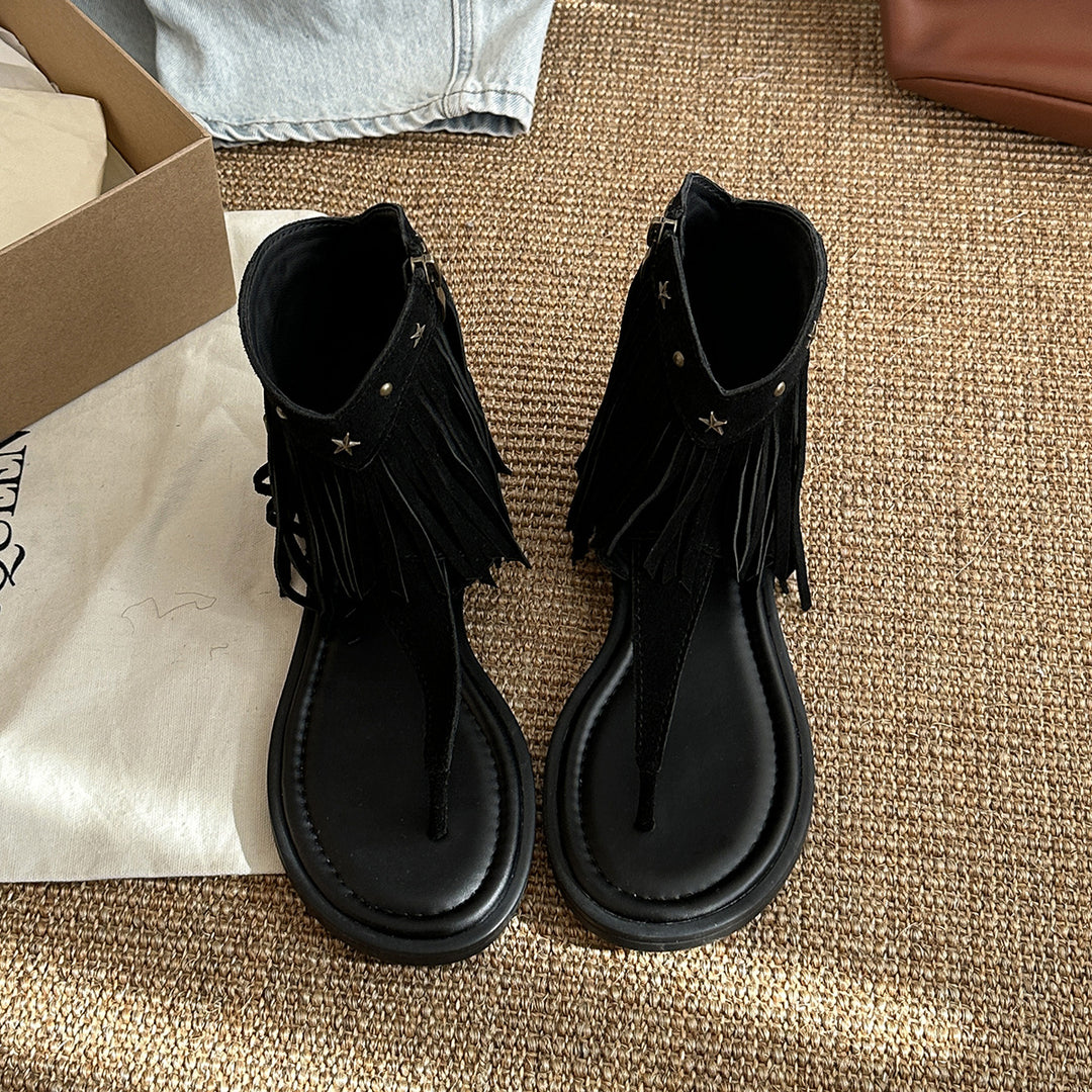 Femme Tribal-inspirerede Fryns-sandaler Stilla