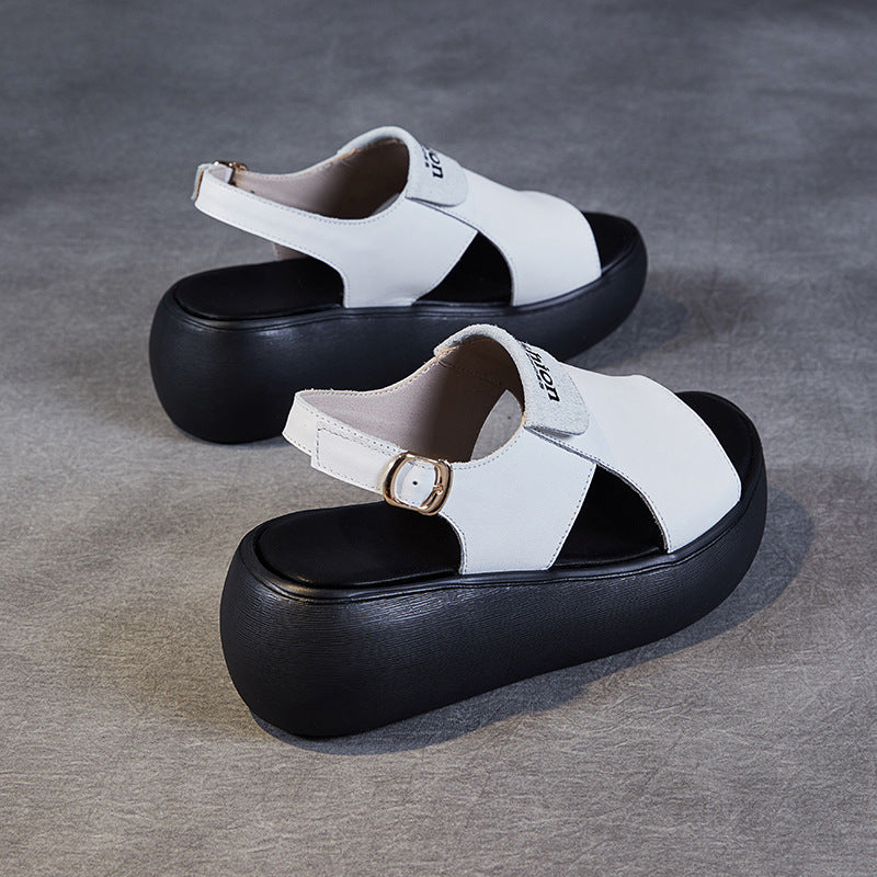 Dame platform rem sandaler med justerbar ankelrem Stilla