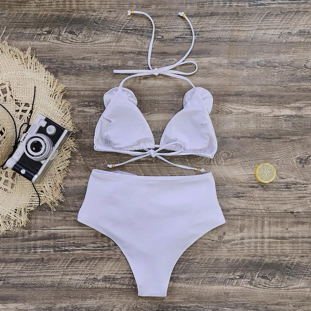 Dame Bikini-sæt med blomsterdesign og høj talje trusse Stilla