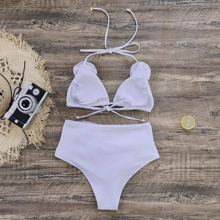 Dame Bikini-sæt med blomsterdesign og høj talje trusse Stilla