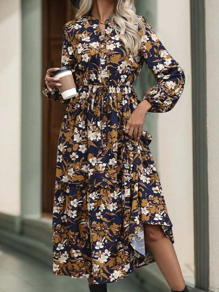 Dame Midi-kjole med flot design, asymmetrisk snit og elastisk bånd Stilla