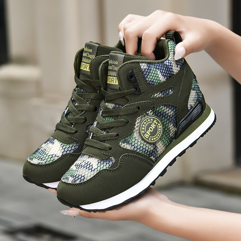 Herrer Taktisk Camouflage High-Top Sneakers Stilla