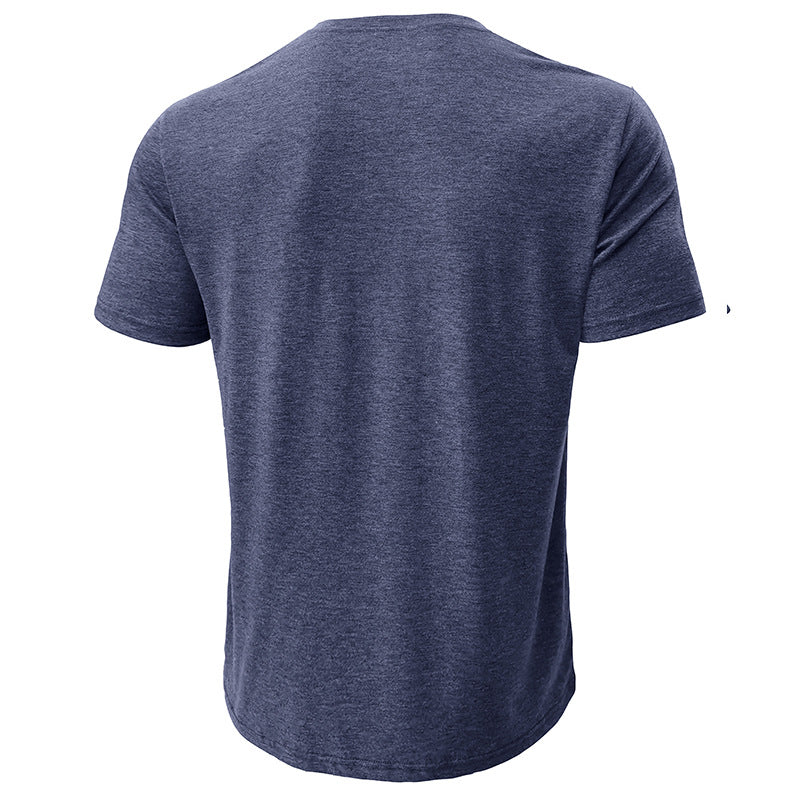 Herrer Henley T-shirt med knapper og afslappet snit Stilla