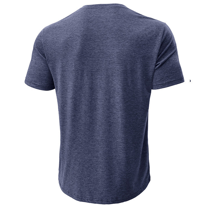 Herrer Henley T-shirt med knapper og afslappet snit Stilla