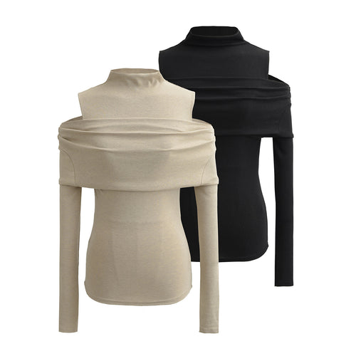 Dame figurtilpasset Off-Shoulder Langærmet top Stilla