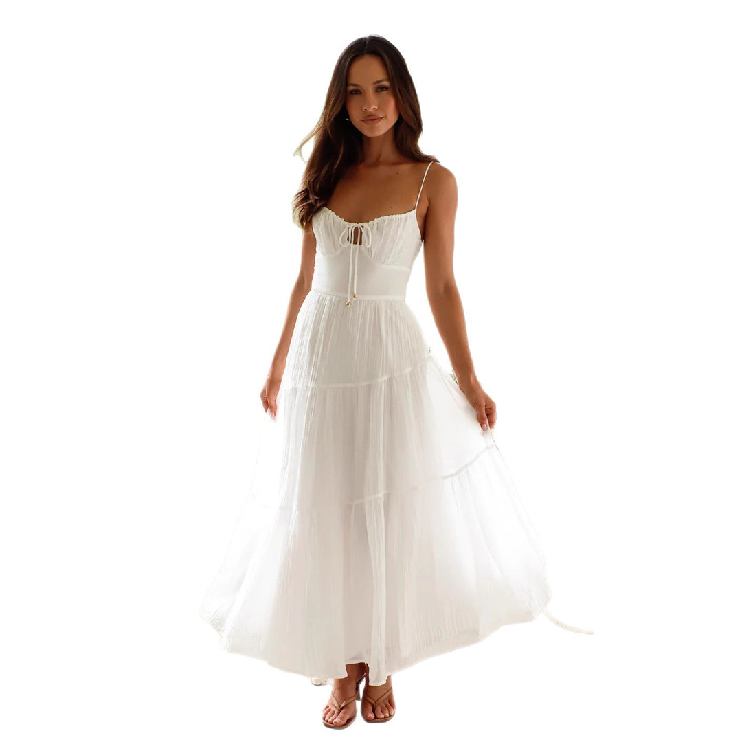 Dame Boho Chic Laget Maxi Kjole Stilla