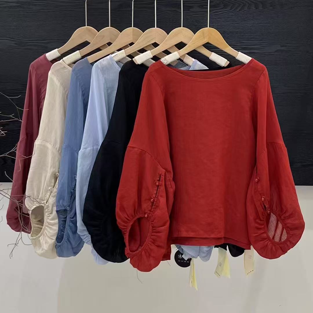 Dame Casual Ballonærme Bluse Stilla