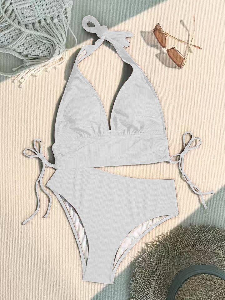 Dame bikini sæt med høj skæring og justerbart halterneck Stilla