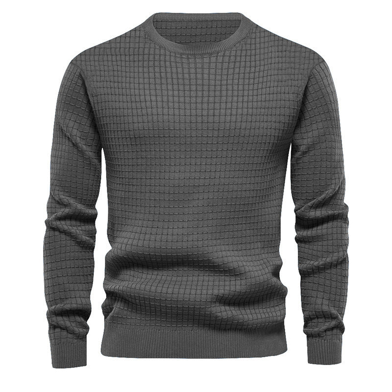 Herrer elegant strikpullover med struktureret design Stilla