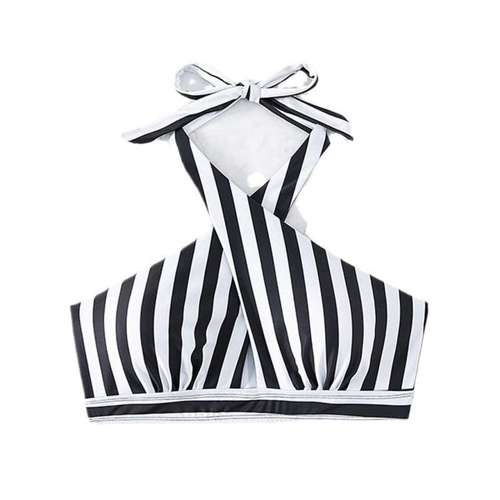 Dame Triangel-Bikini-top med krydset design og dejlige bånd Skovae