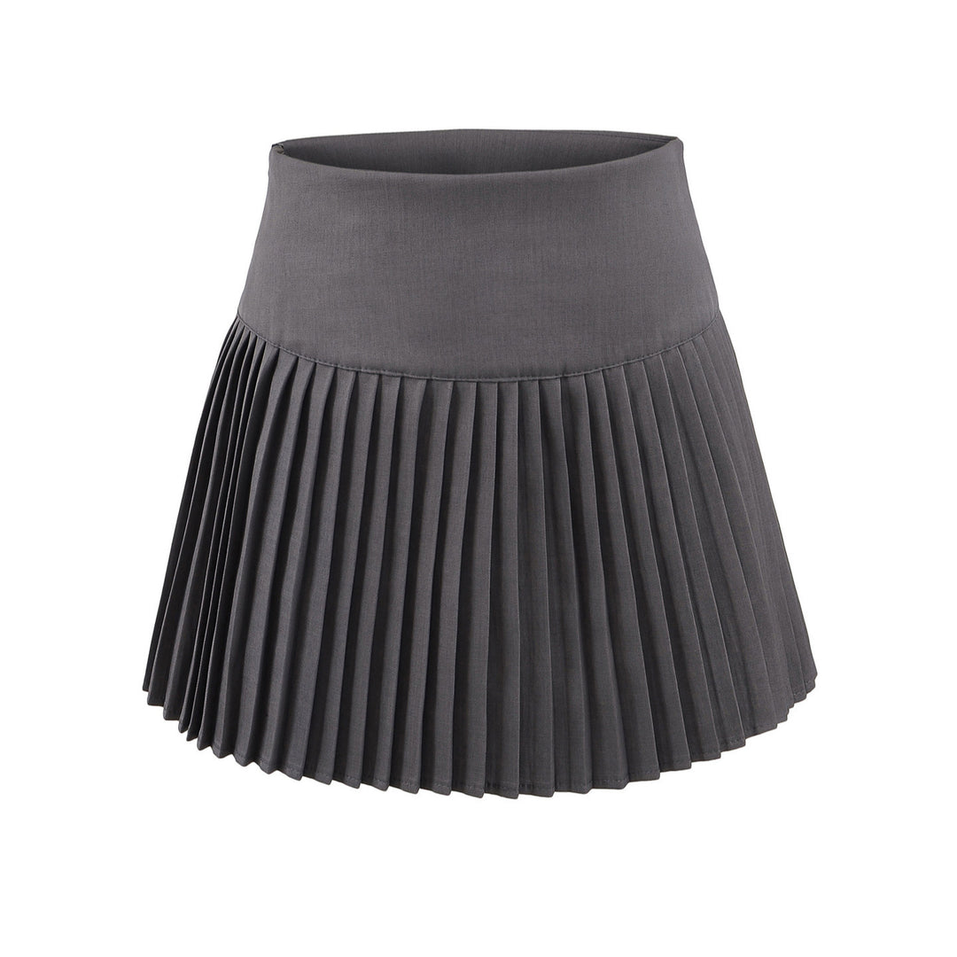 Dame plissert nederdel med elastisk talje og svajende design Stilla