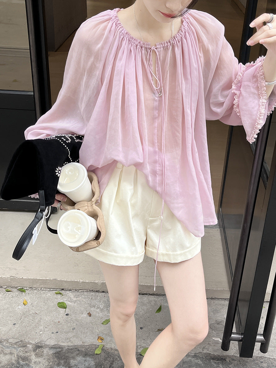 Dame Shorts med elegant A-linje og justerbar talje Stilla