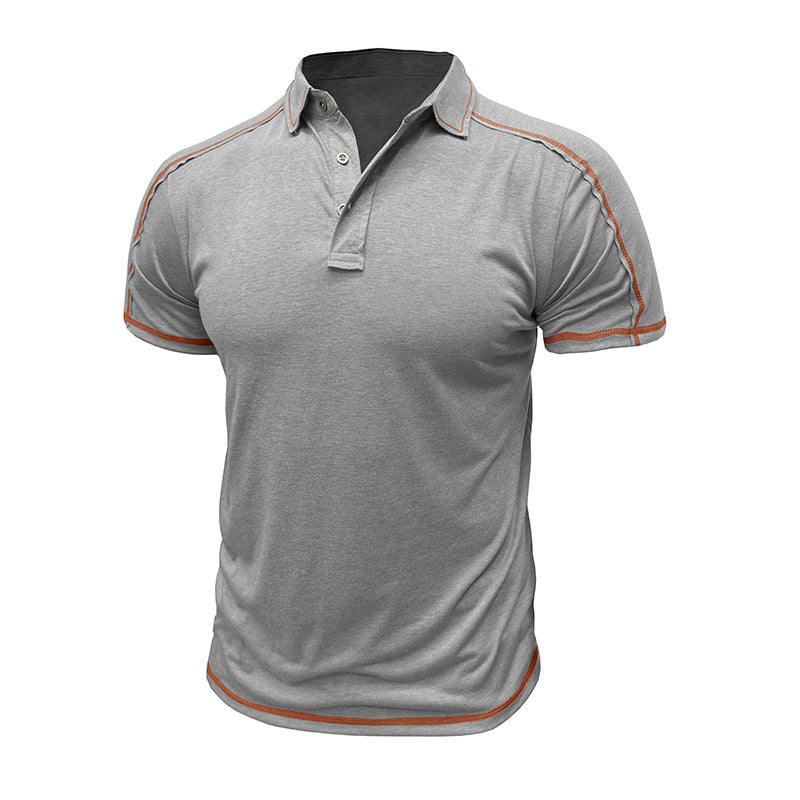 Herrer Poloshirt med kontrasterende syninger og åndbart stof Stilla