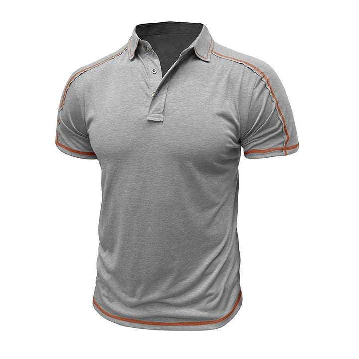 Herrer Poloshirt med kontrasterende syninger og åndbart stof Stilla