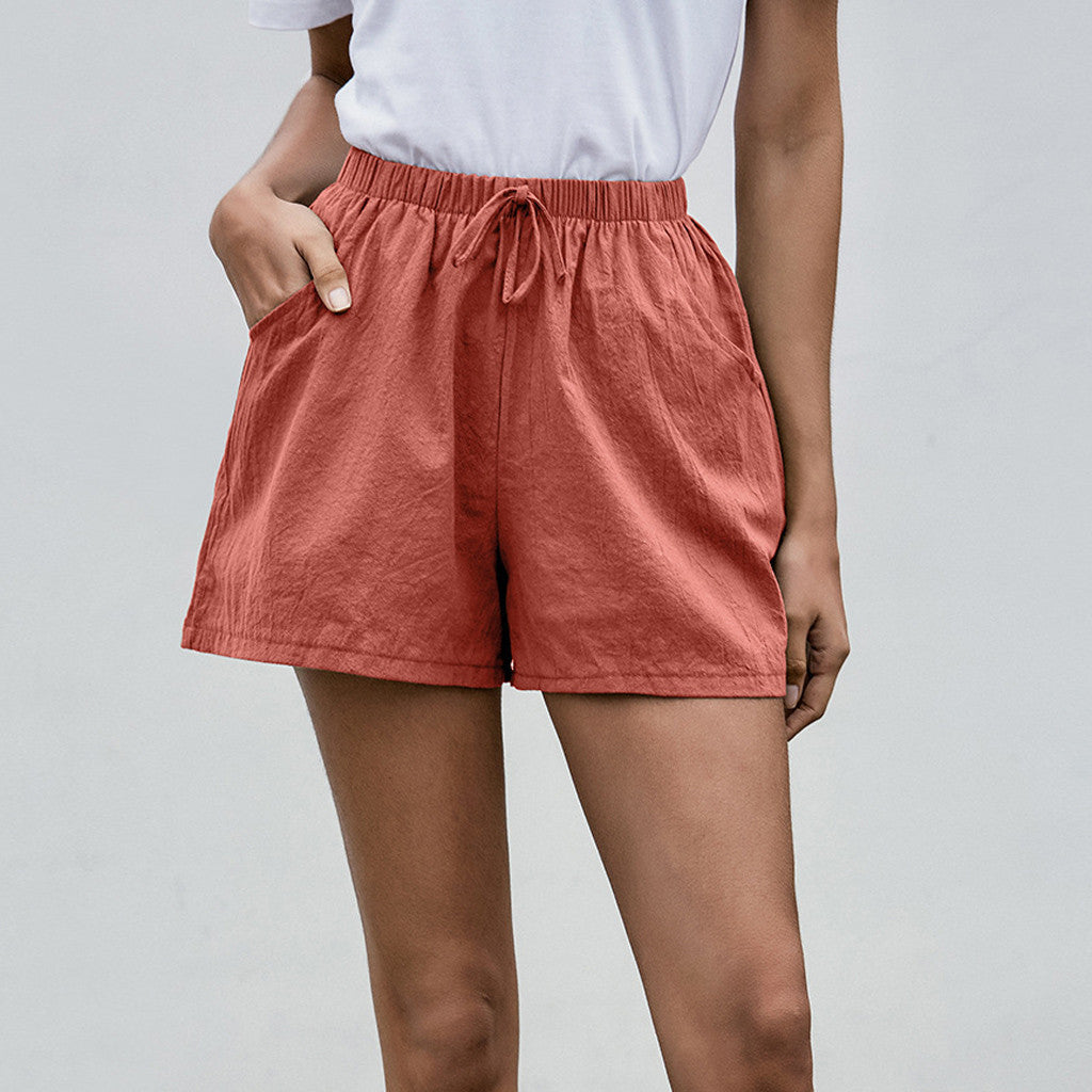 Dame behagelige shorts med elastisk talje og lommer Stilla