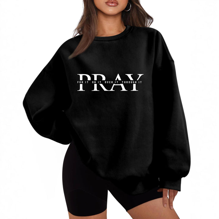 Kvinders sweatshirt med oversized snit og inspirerende print Stilla