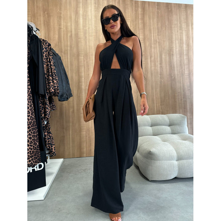 Dame Halter-Nakke Cut-Out Jumpsuit Stilla