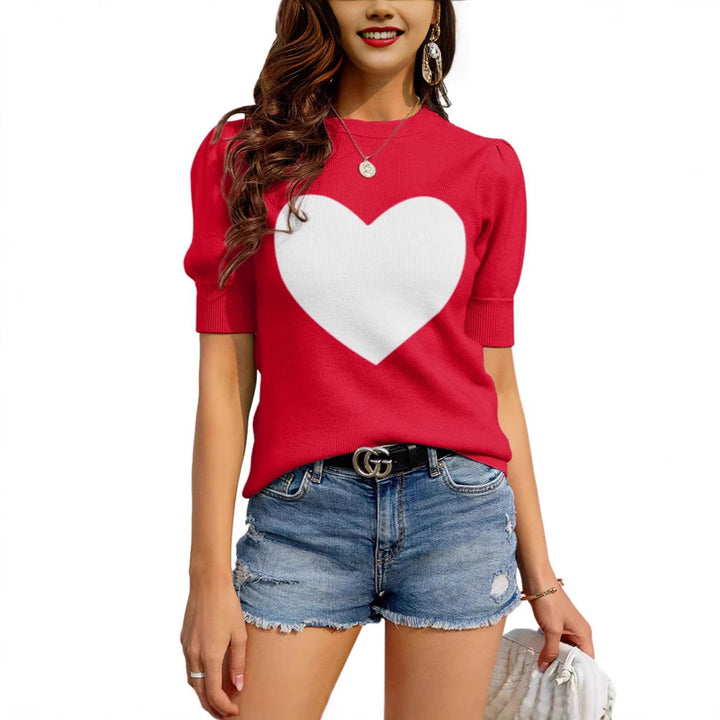 Dame sweatshirt med hjerteprint Stilla
