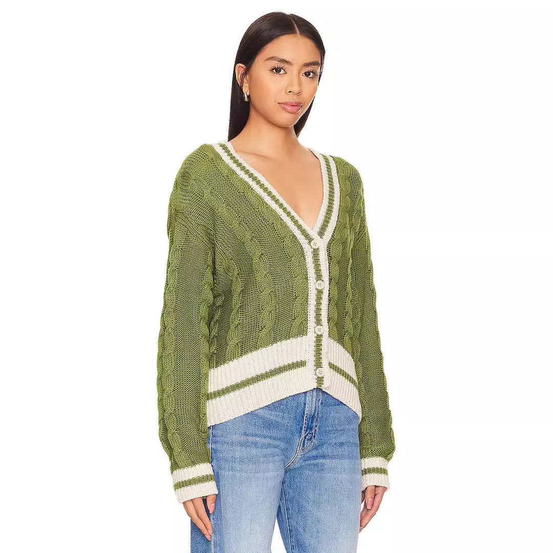 Femme Kabelstrik Korte Cardigan Stilla