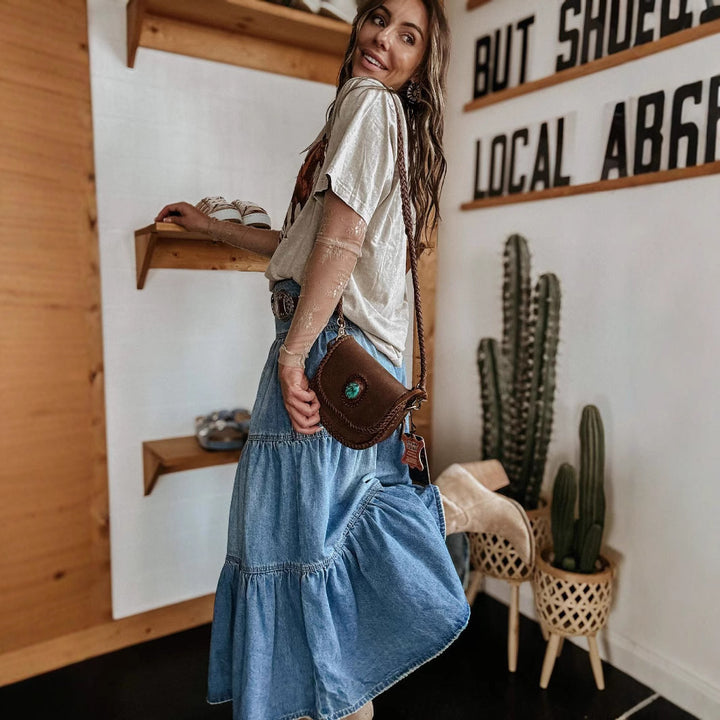 Femme Bohemian Knap-Blyant Maxikjole Stilla