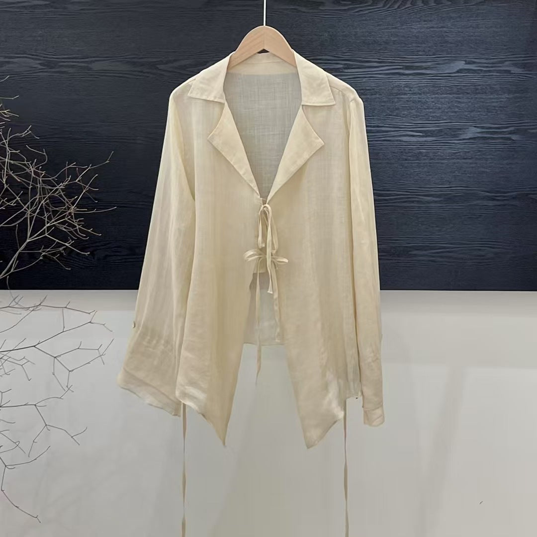 Femme Let knude-front-skjorte Stilla