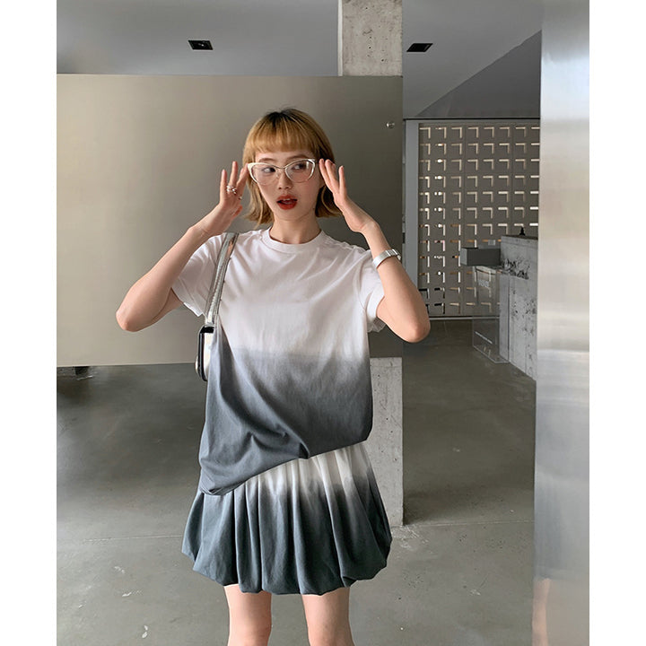 Damer afslappet T-shirt med stilfulde Ombre-effekter Stilla