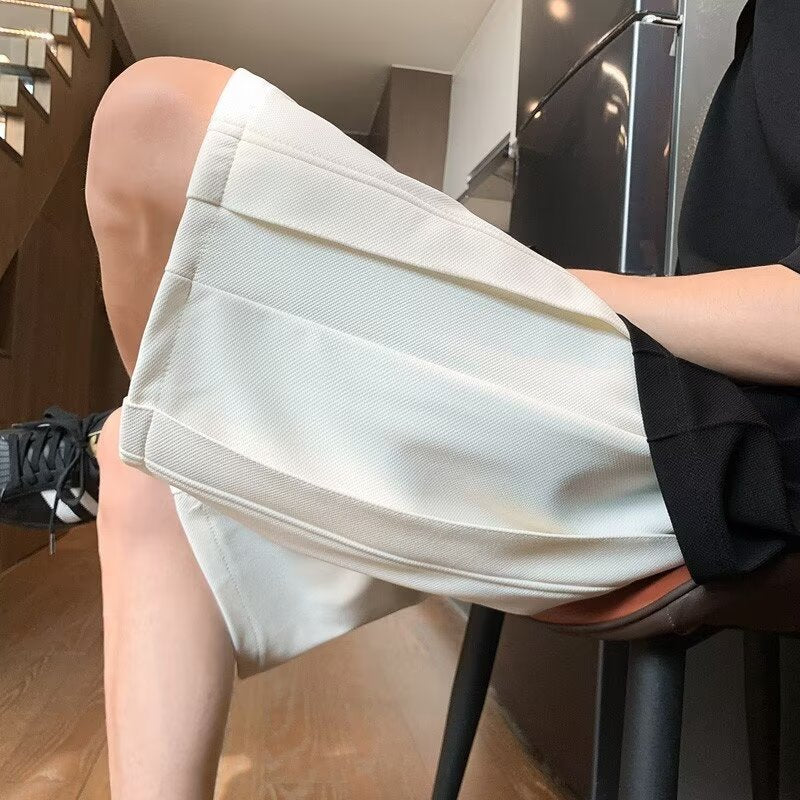 Herrer casual plissé-shorts lavet af åndbart materiale Stilla