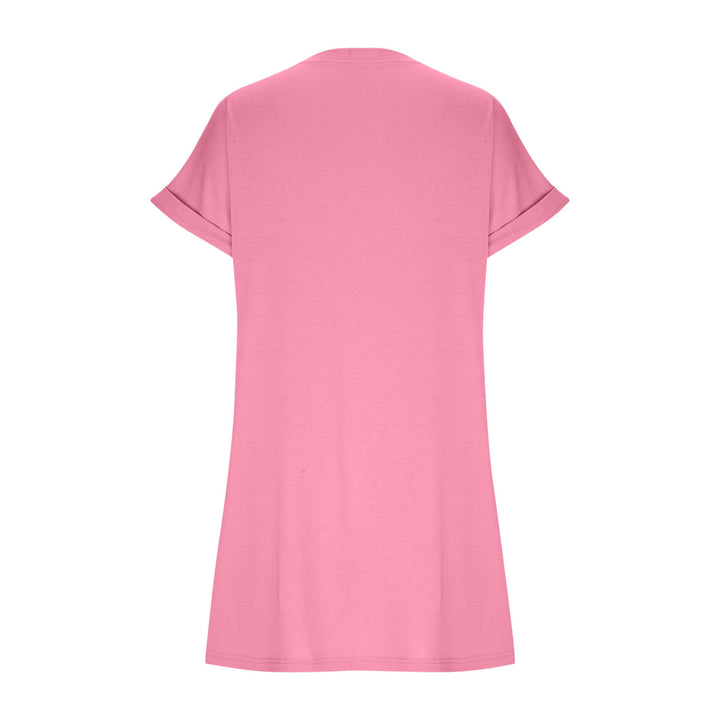 Dame afslappet lomme T-shirt kjole Stilla