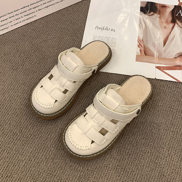 Dame Stilfulde Cross-strap Slide Mules Stilla
