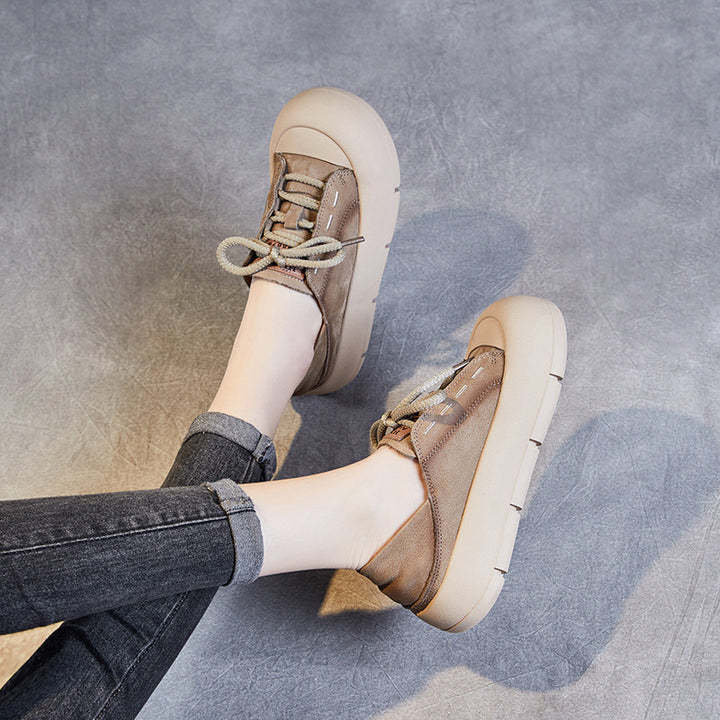 Dame Chunky-Sål Snørebånd Sneakers med åndbart Overmateriale Stilla