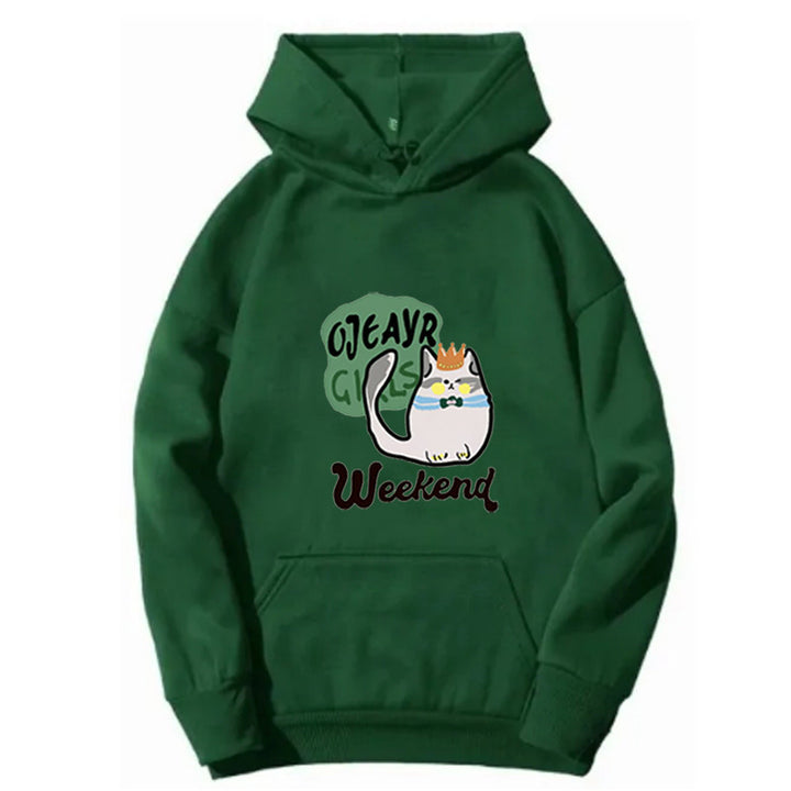 Kvindes hoodie med legende kat motiv Skovae