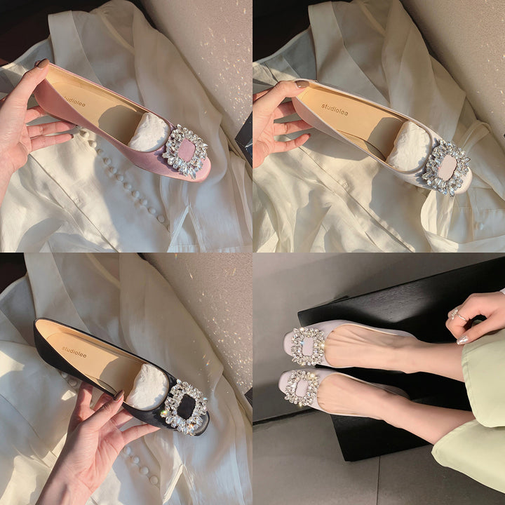 Damernes Elegante Krystalprydede Ballerinas Stilla