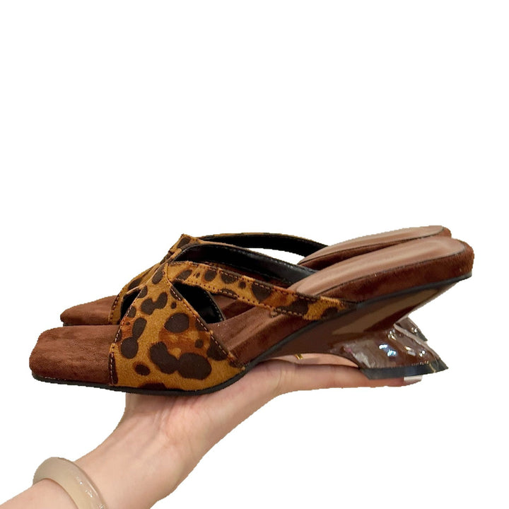 Femme Krydsrem Suede Slide Sandaler Stilla