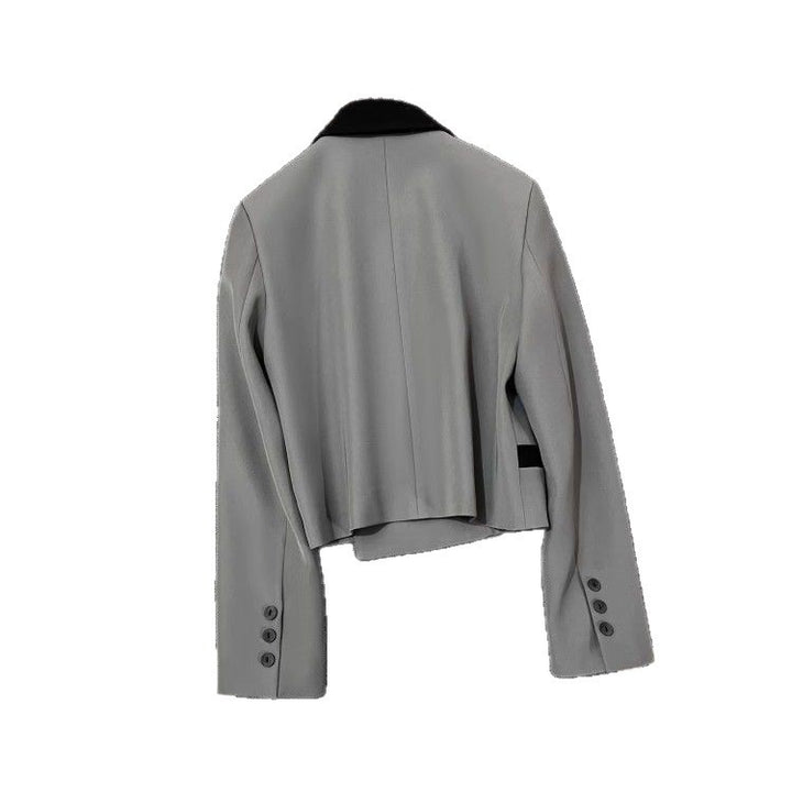 Kvinders fashionable cropped dobbeltknapjakke Stilla