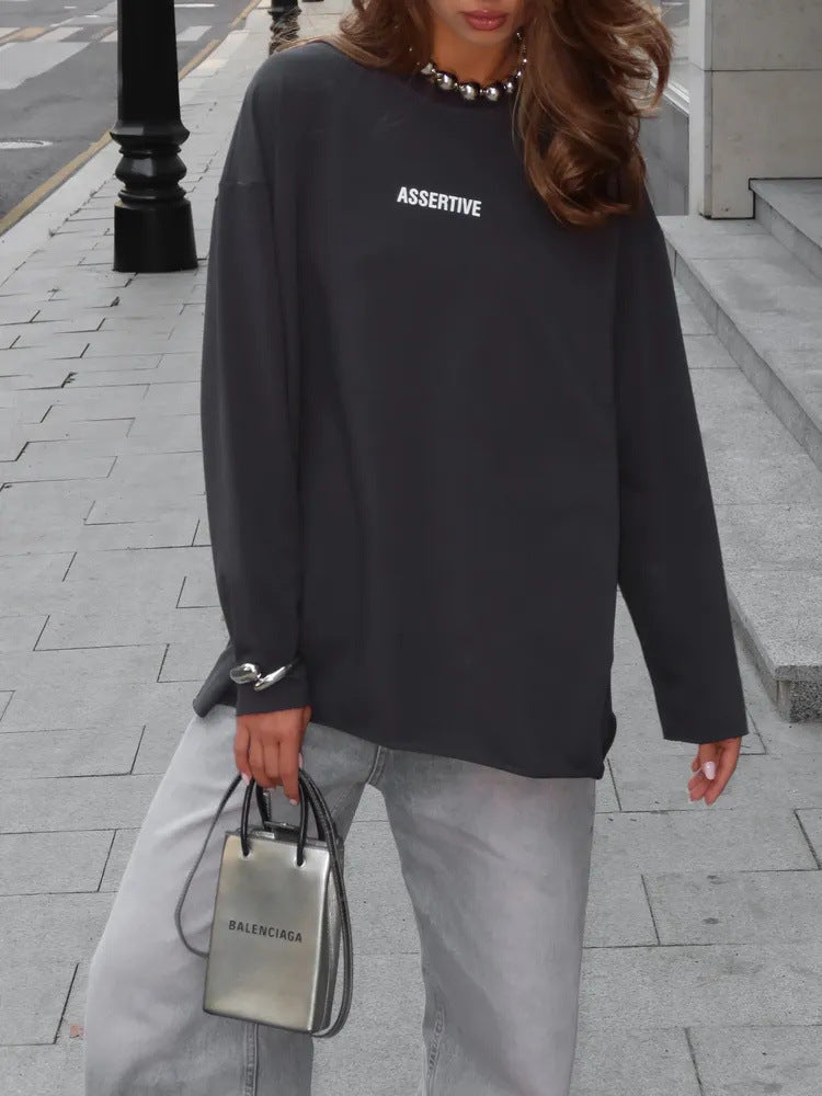 Damer Oversized sweatshirts med iøjnefaldende bogstaver Skovae