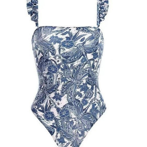 Femme Elegante To-delt Badetøjssæt med Flydende Wrap Nederdel Stilla