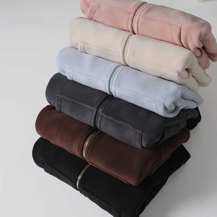 Kvindernes sporty zip hoodie med hyggeligt foer Stilla