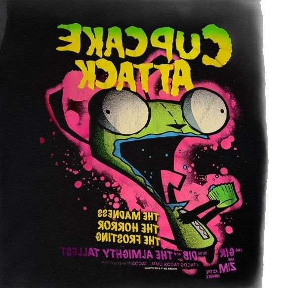 Dame T-shirt med kreativ cupcake-motiv og moderne print Skovae