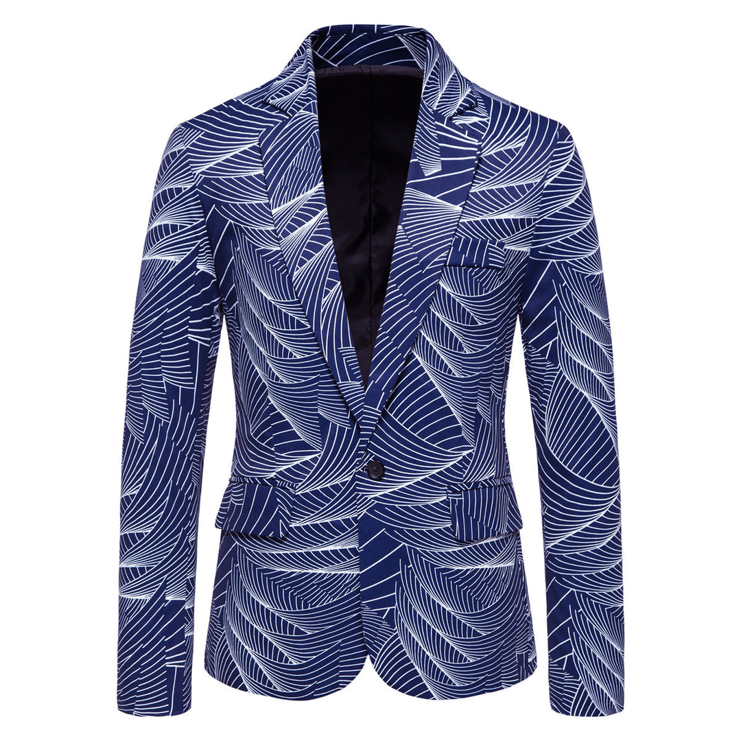 Herrer Stilfuld Tropisk Tryk Blazer Stilla