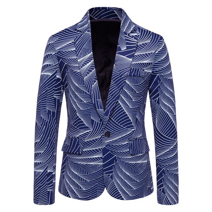 Herrer Stilfuld Tropisk Tryk Blazer Stilla