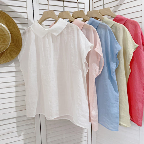 Femme Relaxed Fit Blød Bomuldsbluse Stilla