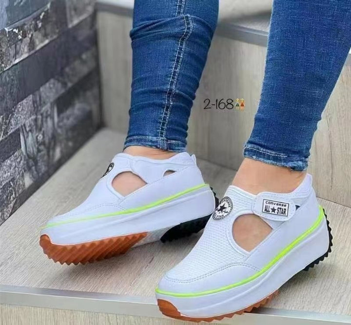 Dame trendy Slip-On sneakers med skridsikker sål og åndbar mesh-overflade Stilla