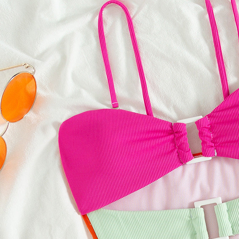 Dame Modisch Cut-Out-Bikini med Justerbar Top Skovae