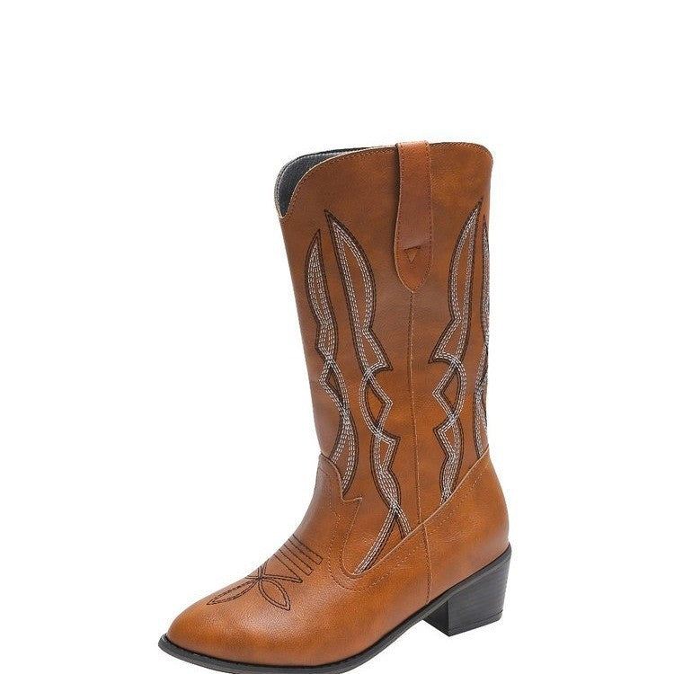 Dame Cowboystøvler med elegant stitching Stilla